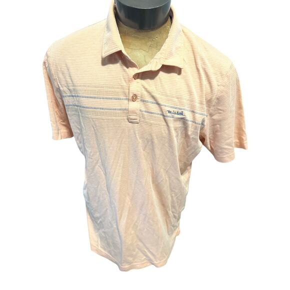 Travis Mathew Peach Color Mens XL Short Sleeve Polo - Picture 1 of 5